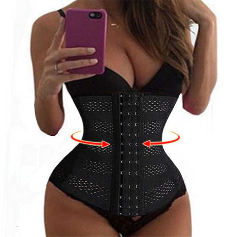 Womens Underbust Corset Body Shaper Tummy Waist Trainer Cincher