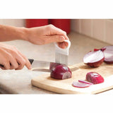 Handy Stainless Steel Onion Holder Cutter Safety Cooking Tools