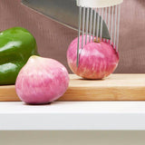 Handy Stainless Steel Onion Holder Cutter Safety Cooking Tools