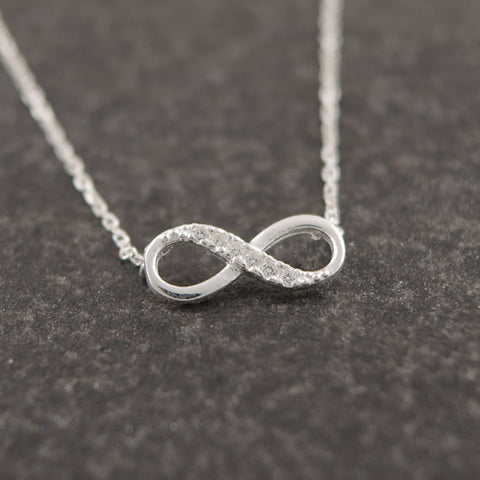 Infinity Crystal Pendant Necklaces for Women