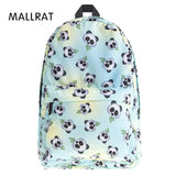 Panda Print  School Bags Bookbag for teenage girls sac a dos