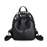 Small Women Backpacks Rivet Zipper