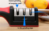 Knife Sharpener  Professional 3 Stages  Non-Slip Silicone Rubber