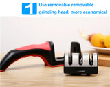 Knife Sharpener  Professional 3 Stages  Non-Slip Silicone Rubber