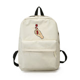 Backpack Cute Women Rose Embroidery  for Teenagers