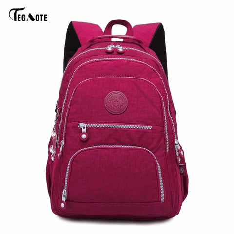 School Backpack for Teenage Girl Nylon Waterproof Casual Laptop