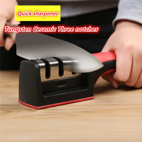 Knife Sharpener  Professional 3 Stages  Non-Slip Silicone Rubber