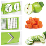 Plastic Vegetable Slicer Friut Cutter Portable Stainless Steel Blades Multifunctional Tool 12pcs/Set