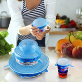 Universal Silicone Suction Lid-bowl Pan Cooking Pot 6PCS/Set